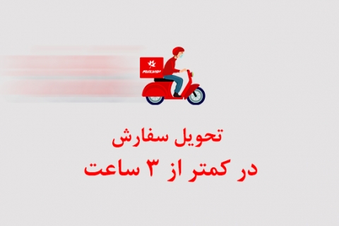 امکان تحویل سفارش در کمتر از 3 ساعت در شهر تهران فراهم شد.