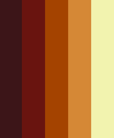 رنگ سینا سوخته(Dark Sienna)+رنگ زنگ‌زدگی(Rust)+قرمز خونی(Blood Red)
