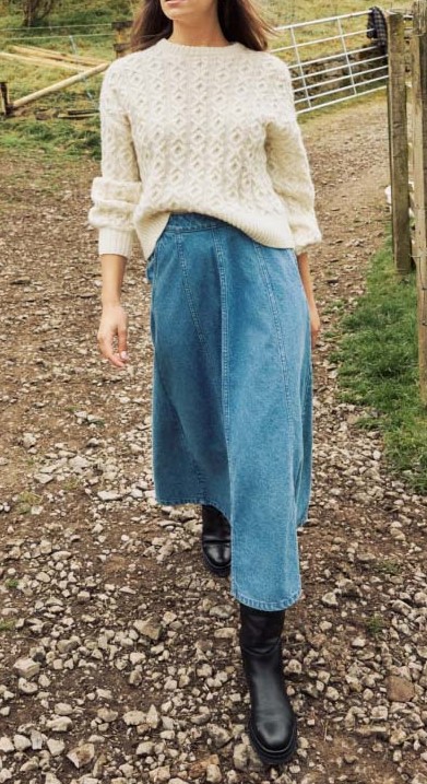 بوت چرم با دامن لی